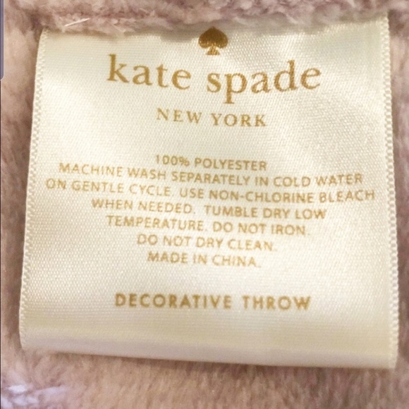 Kate Spade Rose Gold Pink Twin Size Fleece Blanket - Picture 3 of 3